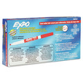 Washable Markers | EXPO 86002A Low-Odor Bullet Tip Dry-Erase Marker - Fine/Red (1-Dozen) image number 1