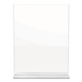 Office Presentation Supplies | Deflecto 590801 8.5 in. x 11 in. Insert Superior Image Double Sided Sign Holder - Clear image number 2