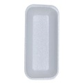Food Trays, Containers, and Lids | GEN 15WH 8.38 in. x 3.94 in. x 1.1 in. #1.5 Meat Trays - White (1000/Carton) image number 1