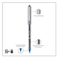 Pens | uni-ball 60134 VISION Fine 0.7 mm Stick Roller Ball Pen - Blue Ink Silver/Blue/Clear Barrel (1-Dozen) image number 3