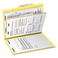 File Folders | Smead 13704 2 in. Expansion Top Tab Classification Folders with 4 SafeSHIELD Fasteners - Letter Size/Yellow Exterior (10/Box) image number 3