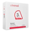 Binders | Universal UNV20748 11 in. x 8.5 in. 3 in. Capacity 3-Slant D-Ring View Binder - White image number 0