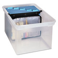 Desktop Organizers | Advantus 50904 13 in. x 9.25 in. 3-Hole Punched Expanding Zipper Pouch - Clear/Black image number 2