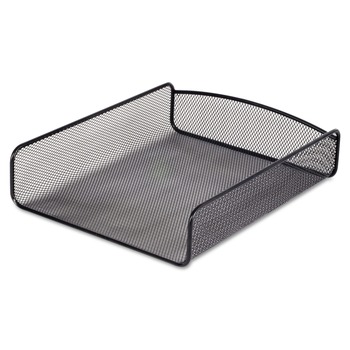 Safco 3272BL 9.25 in. x 11.75 in. x 2.5 in. 1 Section Letter Size Files Onyx Desk Tray - Black