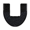 Office Chair Mats | Boardwalk PSCM-P-000I006M-00-21430 22 in. x 22 in. Rubber Commode Mat 2.0 - Black (6/Carton) image number 0