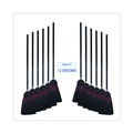 Brooms | Boardwalk BWK930BP 10 in. x 58.5 in. Wood Handle Flagged Tip Poly Bristle Janitor Brooms - Natural/Black (1 Dozen) image number 3