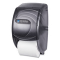Paper Towels and Napkins | San Jamar R3590TBK 7.5 x 7 x 12.75 Duett Standard Oceans Bath Tissue Dispenser - Transparent Black Pearl image number 2