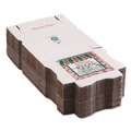 Food Trays, Containers, and Lids | ARVCO ARV 9084393 8 in. x 8 in. Corrugated Storefront Paper Pizza Boxes - White/Red/Green (50/Carton) image number 2
