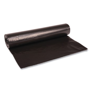 Boardwalk X8046SKKR01 40 in. x 46 in. 45 gal. 1.2 mil Recycled Low-Density Polyethylene Can Liners - Black (100/Carton)