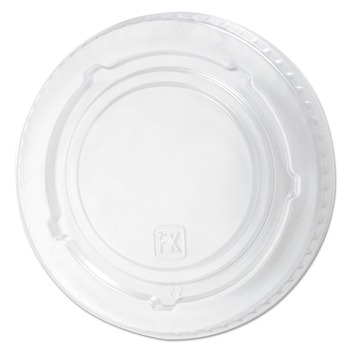 CUPS AND LIDS | Fabri-Kal 000000000009508056 Kal-Clear/Nexclear Drink Cup Lids, Flat Lid with No Slot - Clear (1,000/Carton)