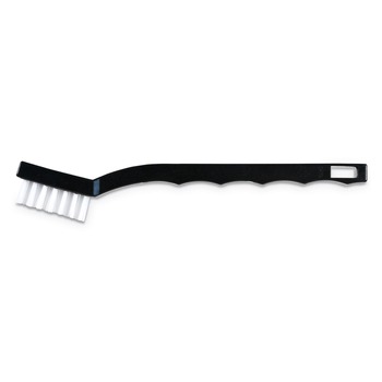 CLEANING BRUSHES | Carlisle 4067400 Flo-Pac 7 in. Utility Toothbrush Style Maintenance Brush with Nylon Bristles - Black (1-Dozen)