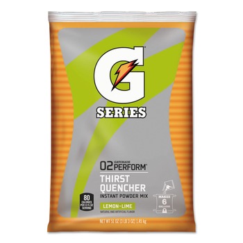  | Gatorade QUA03967 G Series 51 oz. Powder Drink Mix Pouches - Lemon-Lime (Carton of 14 Each)