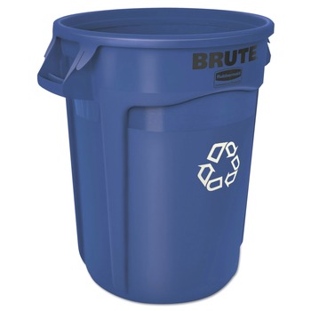 Rubbermaid Commercial FG263273BLUE Brute 32 Gallon Polyethylene Recycling Container - Blue