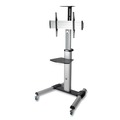 Project & Display Boards | Tripp Lite DMCS3270XP 32.6 in. x 27.6 in. x 81.5 in. Flat Panel Floor Stand with -12 to plus5 Tilt Range and 110 lb. Capacity - Silver/Black image number 0