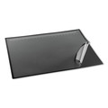 Desk Accessories & Office Organizers | Artistic 41700S 22 in. x 17 in. Desk Pad with Transparent Lift-Top Overlay and Antimicrobial Protection - Black Pad, Transparent Frost Overlay image number 1