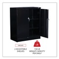 Office Filing Cabinets & Shelves | Alera CM4218BK 36 in. x 18 in. x 42 in. Assembled High Storage Cabinet with Adjustable Shelves - Black image number 4