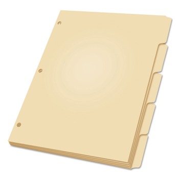 Oxford 13V 11 in. x 8.5 in. 5-Tab Write-On Tab Dividers - Manila (20/Box)