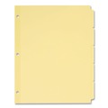 Dividers & Tabs | Avery 11501 Write and Erase 11 in. x 8.5 in. 5-Tab Plain-Tab Paper Dividers - Buff (36/Box) image number 0