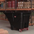 Trash & Waste Bins | Suncast Commercial RMTTHD200 2 cu. Yd. 2,300 lbs. Capacity Forkliftable Frame Heavy Duty Tilt Truck - Black/Red image number 1
