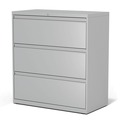 Office Filing Cabinets & Shelves | Alera 25490 36 in. x 18.63 in. x 40.25 in. 3 Legal/Letter/A4/A5 Size Lateral File Drawers - Light Gray image number 1