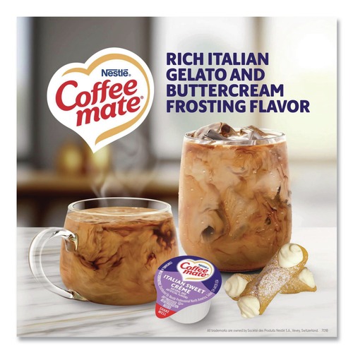 Coffee-Mate 12222222 0.38 oz Mini Cups Bulk Liquid Coffee Creamer
