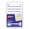 Dividers & Tabs | Avery 05204 0.69 x 3.44 Permanent File Folder Labels - White (252/Pack) image number 0