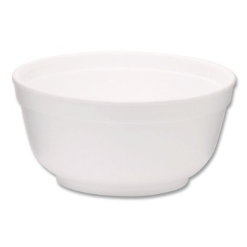 WinCup 221990 8 oz Squat Style Foam Bowls - White (1000/Carton)