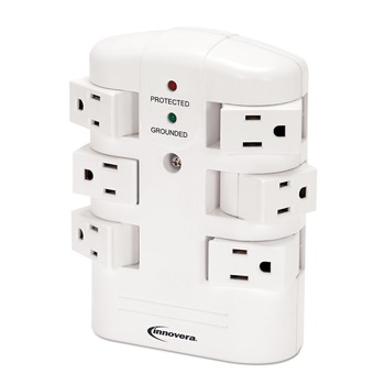 Innovera IVR71651 6 AC Outlets 4 ft. Cord 540 Joules Surge Protector - White