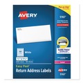 Copy & Printer Paper | Avery 05167 0.5 in. x 1.75 in. Easy Peel Address Labels with Sure Feed Technology for Laser Printers - White (80/Sheet, 100 Sheets/Box) image number 0