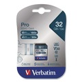 Office Electronics & Batteries | Verbatim 98047 32GB UHS-I V30 U3 Class 10 Pro 600X SDHC Memory Card image number 1