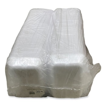 GEN 20KWH 12 in. x 8.7 in. x 2.45 in. No. 20K Foam Meat Trays - White (125/Carton)