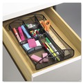 Office Filing Cabinets & Shelves | Safco 3262BL 13 in. x 8.75 in. x 2.75 in. 7 Compartments Onyx Steel Mesh Drawer Organizer - Black image number 1