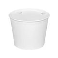 Food Trays, Containers, and Lids | Karat C-FB85W_BUNDLE 7.36 in. Diameter x 6 in. H 85 oz. Paper Food Bucket with Lid - White (180/Carton) image number 1