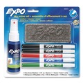 Washable Markers | EXPO 80675A Dry Erase Marker and Cleaner Kit - Assorted Colors/Fine Bullet Tip (5-Piece/Set) image number 0