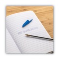 Pens | BIC MS11 BLU Cristal Xtra Smooth Medium 1 millimeter Stick Ballpoint Pen - Blue Ink/Clear Barrel (1-Dozen) image number 4