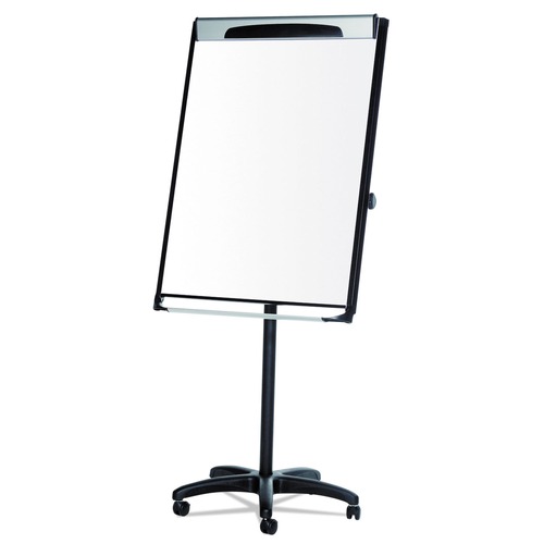 Easels | MasterVision EA48066720 29 in. x 41 in. Platinum Mobile Easel - White Surface/Black Plastic Frame image number 0