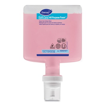 Diversey Care 100907877 1.3 Liter Cartridge Floral Soft Care All Purpose Foam for IntelliCare Dispensers (6/Carton)