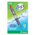 Pens | Pilot 31602 Fine 0.7 mm Retractable Red Ink B2P Bottle-2-Pen Recycled Gel Pen - Translucent Blue Barrel (1-Dozen) image number 1