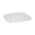 Cups and Lids | Pactiv Corp. SACLF07 EarthChoice 7.38 in. x 7.38 in. x 0.26 in. Square Recycled Bowl Flat Lid - Clear (300/Carton) image number 0