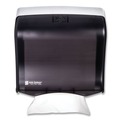 Paper Towel Holders | San Jamar T1755TBK 11.5 in. x 5.5 in. x 11.5 in. Ultrafold Fusion C-Fold and Multifold Towel Dispenser - Black image number 0