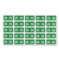 Dividers & Tabs | Smead 67926 Yearly End Tab File Folder Labels 0.5 x 1 Green 25/Sheet 10 Sheets/Pack image number 0