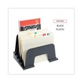 Just Launched | Universal UNV08105 13.25 in. x 9 in. x 9 in. Recycled 5-Section Plastic Incline Sorter - Letter, Black image number 6