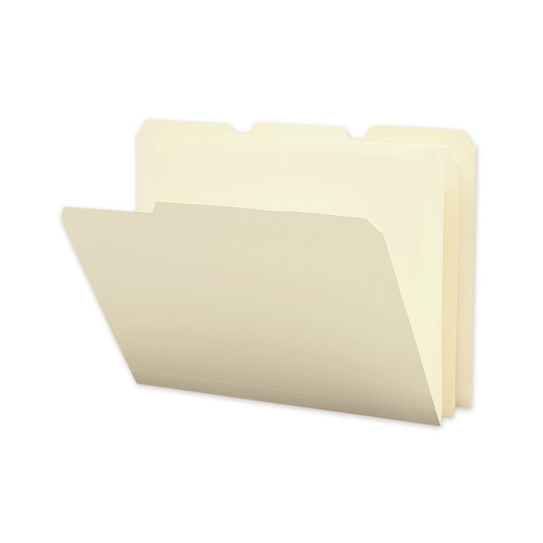 File Folders | Smead 10510 Assorted 1/3-Cut Tabs Letter Size Poly Folders - Manila (12/Pack) image number 0