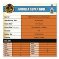 Adhesives & Glues | Gorilla Glue 7805001 0.53 oz. Bottle Super Glue - Dries Clear image number 5