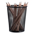 Back to School Sale | Universal UNV20013 4.38 in. x 5.38 in. Steel Mesh Pencil Cup - Jumbo, Black image number 1