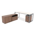 Office Filing Cabinets & Shelves | Alera ALELS583020WA Open Office Series 29.5 in. x 19.13 in. x 22.88 in. 2-Drawer Low File Cabinet Credenza - Walnut image number 6