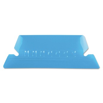 Pendaflex 42 BLU 2 in. Wide 1/5-Cut Transparent Colored Tabs for Hanging File Folders - Blue (25/Pack)