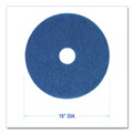 Just Launched | Boardwalk BWK4016BLU 16 in. Diameter Scrubbing Floor Pads - Blue (5/Carton) image number 3