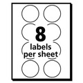 Labels | Avery 05497 1.25 in. Diameter Printable Self-Adhesive Removable Color-Coding Labels - Neon Red (8/Sheet, 50 Sheets/Pack) image number 3