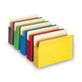 File Folders | Smead 74892 3.5 in. Expansion Legal Size Colored File Pockets - Assorted Colors (5/Pack) image number 1